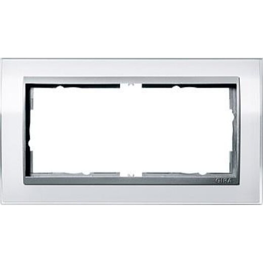 Gira Rahmen 1002726 2fach ZR Alu Event Klar weiss
