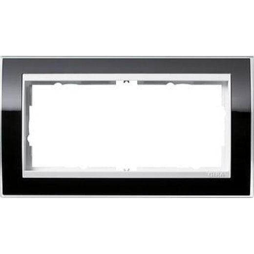 Gira Rahmen 1002733 2fach ZR rw Event Klar schwarz