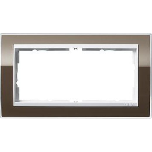 Gira Rahmen 1002763 2fach ZR rw Event Klar Braun