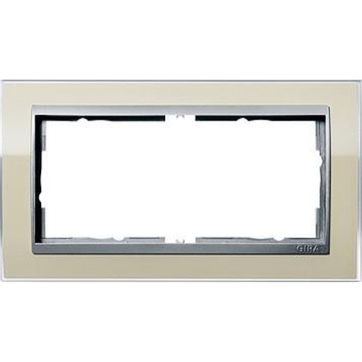 Gira Rahmen 1002776 2fach ZR Alu Event Klar Sand