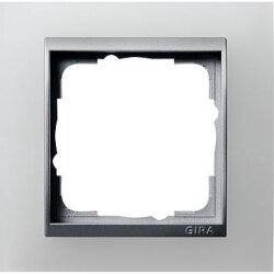 Gira Rahmen 021150 1fach + ZR Alu Event Opak weiss