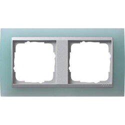 Gira Rahmen 021251 2fach + ZR Alu Event Opak Mint