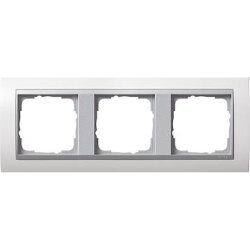 Gira Rahmen 021371 3fach ZR Alu Event reinweiss matt