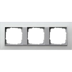 Gira Rahmen 021350 3fach + ZR Alu Event Opak weiss