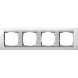 Gira Rahmen 021471 4fach ZR Alu Event reinweiss matt