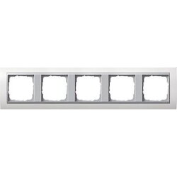 Gira Rahmen 021571 5fach ZR Alu Event reinweiss matt