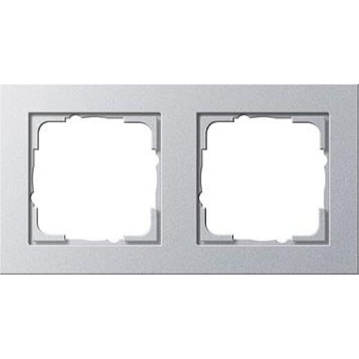 Gira Rahmen 021225 2fach E2 Farbe Alu