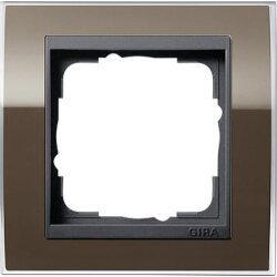 Gira Rahmen 0211768 1fach + ZR Anth Event Klar Braun