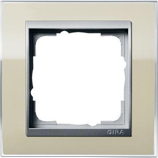 Gira Rahmen 0211776 1fach + ZR Alu Event Klar Sand