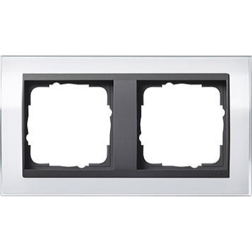 Gira Rahmen 0212728 2fach + ZR Anth Event Klar weiss
