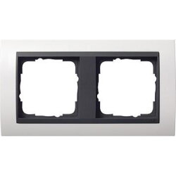 Gira Rahmen 021207 2fach ZR ant Event reinweiss matt