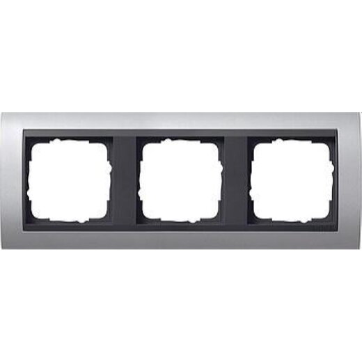 Gira Rahmen 021306 3fach + ZR Anth Event Farbe Alu