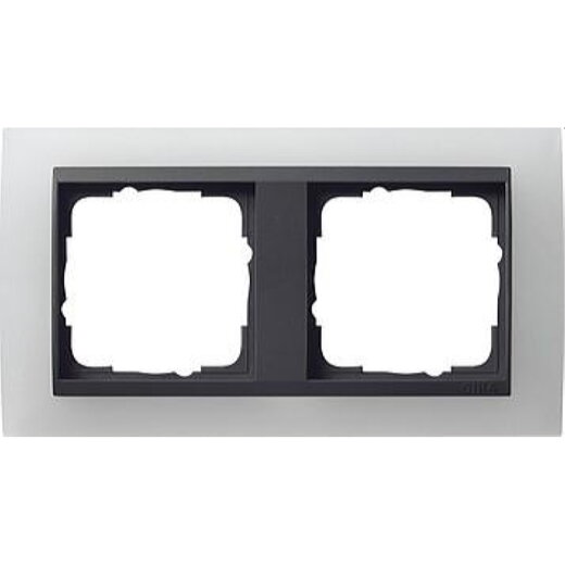 Gira Rahmen 021224 2fach + ZR Anth Event Opak weiss