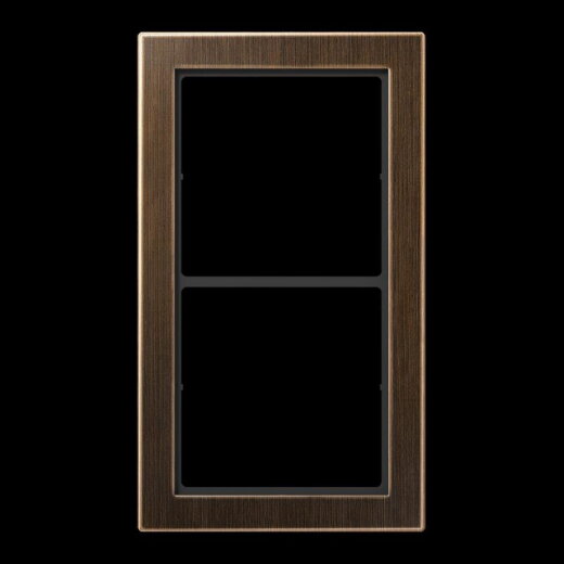 Jung Rahmen, 2-fach, FLAT DESIGN, Messing antik FDME2982AT