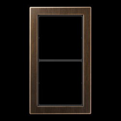 Jung Rahmen, 2-fach, FLAT DESIGN, Messing antik FDME2982AT