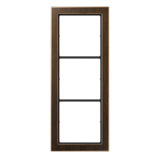 Jung Rahmen, 3-fach, FLAT DESIGN, Messing antik FDME2983AT