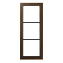 Jung Rahmen, 3-fach, FLAT DESIGN, Messing antik FDME2983AT