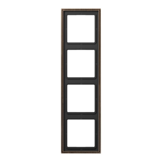 Jung Rahmen 4fach, Messing, LS 990, Messing antik ME2984AT