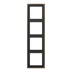 Jung Rahmen 4fach, Messing, LS 990, Messing antik...