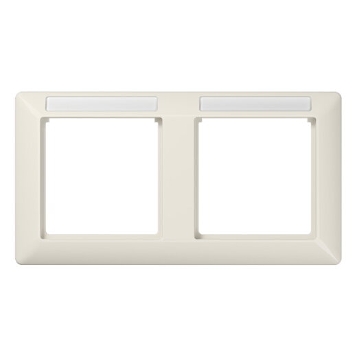 Jung Rahmen 2fach, mit Fenster (sprühnebeldicht), waagerechte Montage, Thermoplast, AS 500, weiß AS5820BFINA