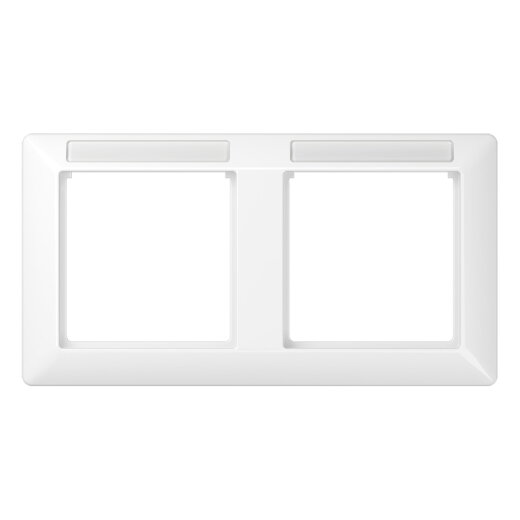 Jung Rahmen 2fach, mit Fenster (sprühnebeldicht), waagerechte Montage, Thermoplast, AS 500, alpinweiß AS5820BFINAWW