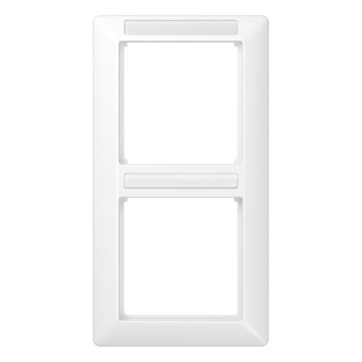 Jung Rahmen 2fach, mit Fenster (sprühnebeldicht), senkrechte Montage, Thermoplast, AS 500, alpinweiß AS582BFINAWW