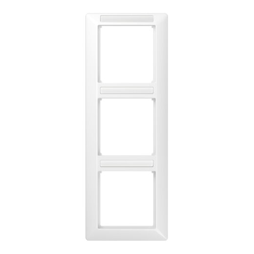 Jung Rahmen 3fach, mit Fenster (sprühnebeldicht), senkrechte Montage, Thermoplast, AS 500, alpinweiß AS583BFINAWW