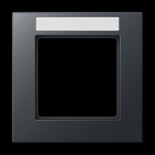 Jung Rahmen 1fach, mit Schriftfeld, Thermoplast lackiert, A CREATION, anthrazit matt AC581BFNAANM