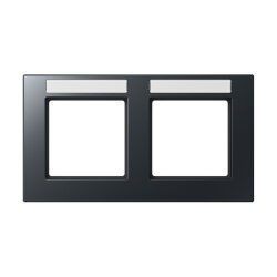 Jung Rahmen 2fach, mit Schriftfeld, waagerechte Montage,...