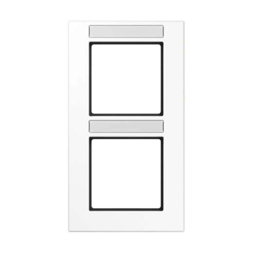 Jung Rahmen 2fach, mit Schriftfeld, senkrechte Montage, Thermoplast, A CREATION, alpinweiß AC582BFNAWW