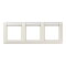 Jung Rahmen 3fach, mit Schriftfeld, waagerechte Montage, Duroplast, AS 500, weiß AS5830NA