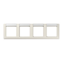Jung Rahmen 4fach, mit Schriftfeld, waagerechte Montage,...