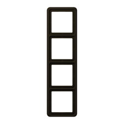 Jung Rahmen 4fach, Thermoplast, CD 500, braun CD584WUBR