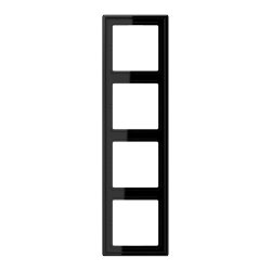 Jung Rahmen 4fach, Duroplast, LS 990, schwarz LS984SW