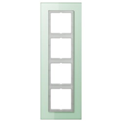 Jung Glasrahmen 4fach, Glas, LS PLUS, mattweiß...