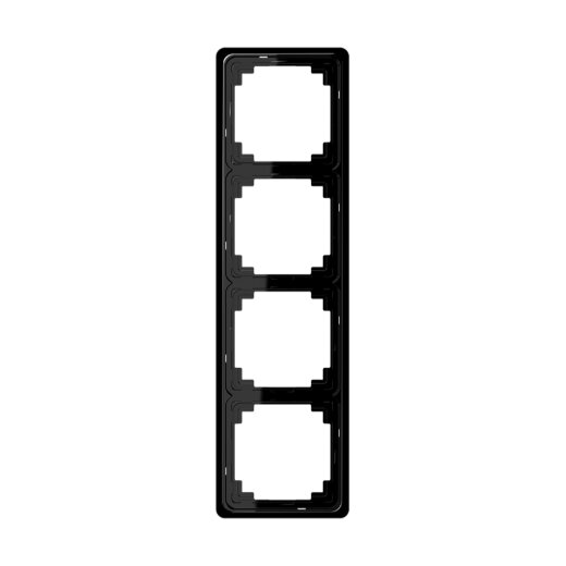 Jung Rahmen 4fach, Duroplast, CD PLUS, schwarz CDP584SW