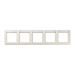 Jung Rahmen 5fach, mit Schriftfeld, waagerechte Montage,...