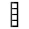 Jung Rahmen 4fach, Duroplast, LS-DESIGN, schwarz LSD984SW