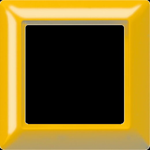 Jung Rahmen 1fach für Abdeckungen mit Glasscheibe, Thermoplast, AS 500, gelb AS581GLGE