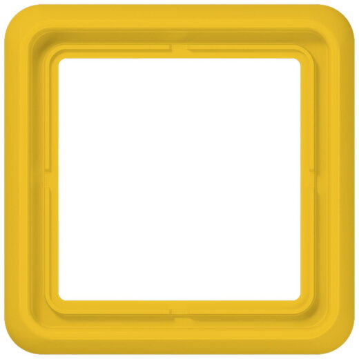 Jung Rahmen 1fach für Abdeckungen mit Glasscheibe, Thermoplast, CD 500, gelb CD581GLGE