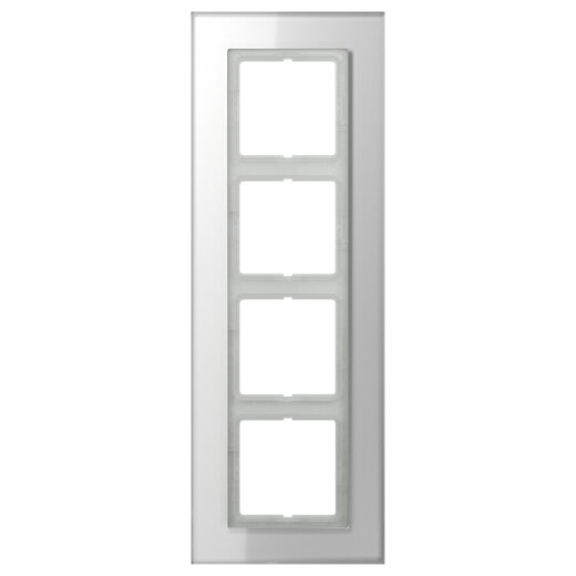 Jung Glasrahmen 4fach, Glas, LS PLUS, alpinweiß LSP984GLWW