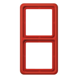 Jung Rahmen 2fach, Thermoplast, CD 500, rot CD582WURT