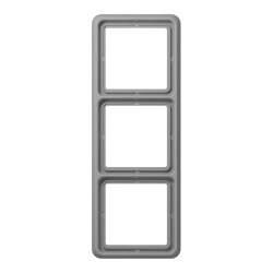 Jung Rahmen 3fach, Duroplast, CD 500, grau CD583GR