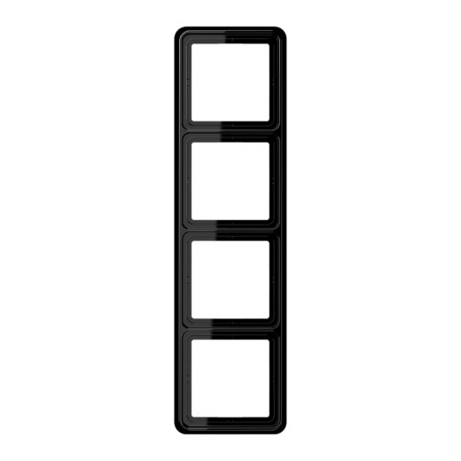 Jung Rahmen 4fach, Duroplast, CD 500, schwarz CD584SW