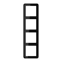 Jung Rahmen 4fach, Duroplast, CD 500, schwarz CD584SW