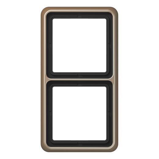 Jung Rahmen 2fach, Aluminium eloxiert, CD 500, gold-bronze CD582GB