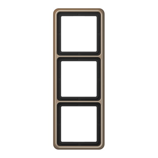 Jung Rahmen 3fach, Aluminium eloxiert, CD 500, gold-bronze CD583GB