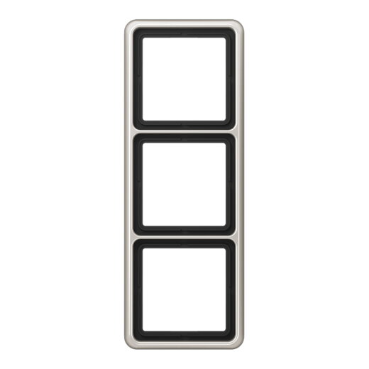 Jung Rahmen 3fach, Aluminium eloxiert, CD 500, platin CD583PT