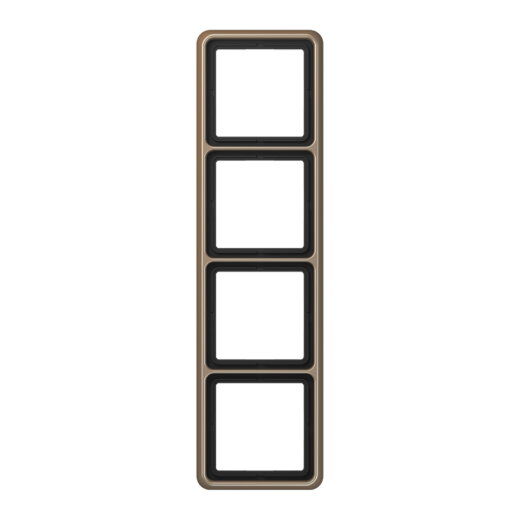 Jung Rahmen 4fach, Aluminium eloxiert, CD 500, gold-bronze CD584GB