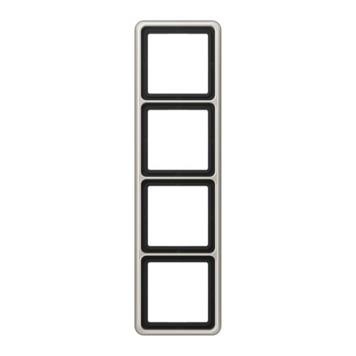 Jung Rahmen 4fach, Aluminium eloxiert, CD 500, platin CD584PT